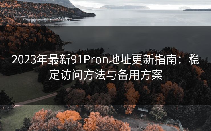 2023年最新91Pron地址更新指南：稳定访问方法与备用方案